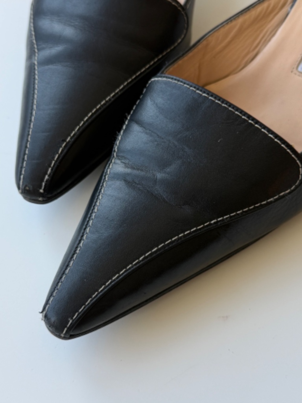 Manolo Blahnik Vintage black leather mules, IT 37 - Picture 4 of 9